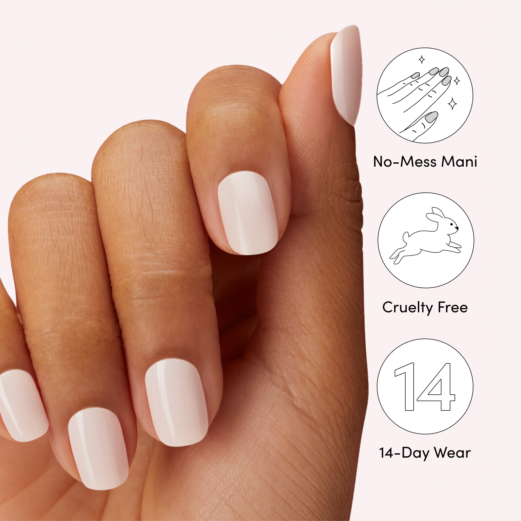 Dashing Diva GLAZE, Starter Kit, Semi-Cured Gel Nail Polish Strips, Between the Sheets, Includes 32 Strips and LED Lamp