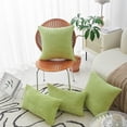 thumbnail image 4 of Corduroy Throw Pillow Covers 18x18 inch,12x20 inch,Set of 2 for Couch Bed Sofa Living Room Decorative Soft Solid Square Striped Cushion Cases with Invisible Zipper, 4 of 6