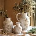 thumbnail image 6 of Carved Floral Vase in White, 6 of 16