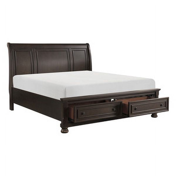 Queen Platform Bed with Footboard Storage