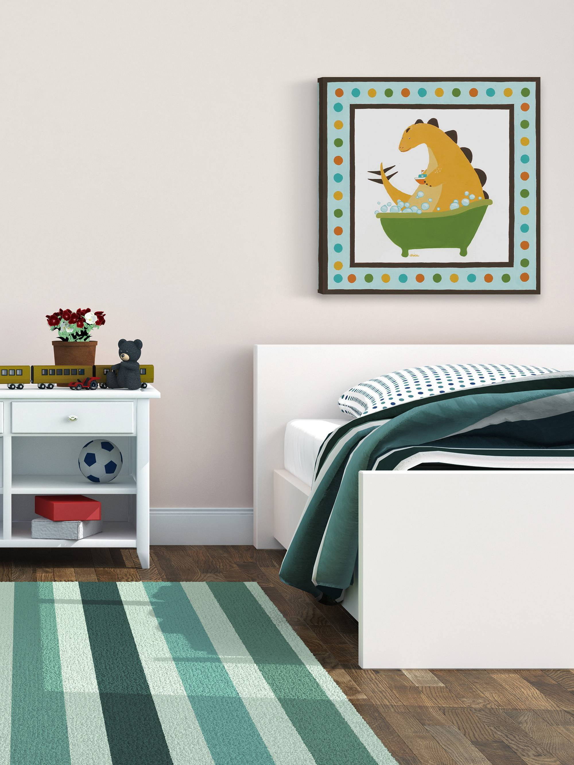 Marmont Hill Rub-a-dub Dino IV Canvas Wall Art