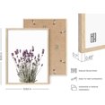 thumbnail image 3 of HAUS AND HUES Botanical Wall Art Framed - Set of 3 Calming Lavender Prints, Plant Posters, Framed Floral Prints, Minimalist Flower Pictures, Lavender Couch Set of 3 Art Print (12"x16" - Framed Beige), 3 of 6