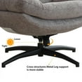 thumbnail image 5 of Comfort Stretch Gray Swivel Accent Chair with Ottoman Rocker Glider Chairs Ottoman Footrest Set, 5 of 10