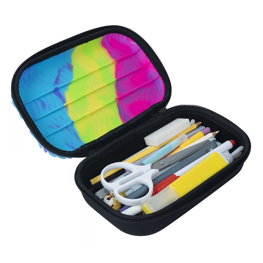 ZIPIT Rainbow Wavy Silicone Top Pencil Box for Kids