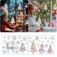 thumbnail image 2 of SZXZYGS Christmas Stickers Santa Snowman Glass Window Decoration Snow Stickers Window Stickers on Both Sides（2Pc）, 2 of 4
