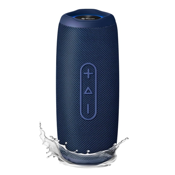 STEREN Bocina Bluetooth Splash Bass TWS grande color azul BOC-9300