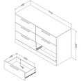thumbnail image 5 of Pemberly Row Traditional 6 Drawer Double Dresser in Gray Oak, 5 of 6