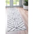 thumbnail image 1 of Unique Loom Matrix Trellis Collection Area Rug - Motif (2' 7" x 16' 5" Runner, White/ Gray), 1 of 4