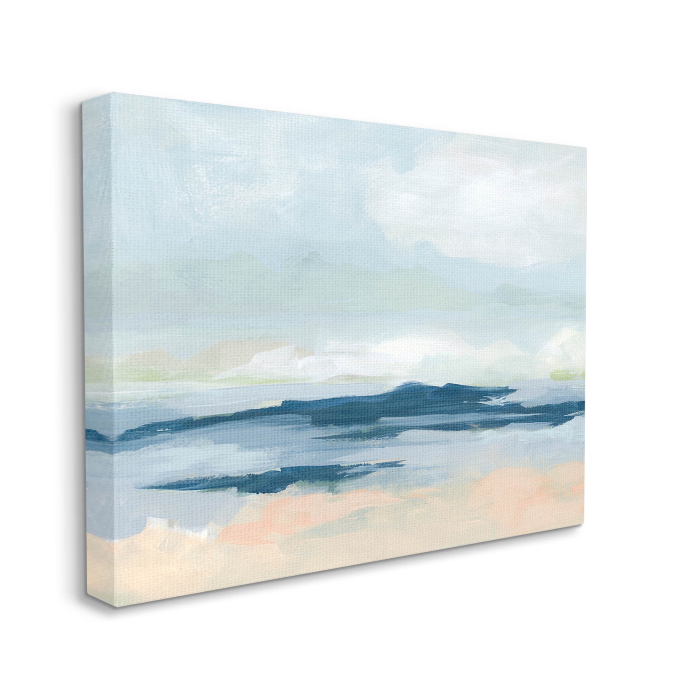 Stupell Industries Abstract Cloudy Ocean Landscape Painting Gallery Wrapped Canvas Print Wall Art, Design by June Erica Vess