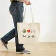 thumbnail image 4 of CafePress - Peace Love Cas Tote Bag - Unisex Canvas Tote Bag, Beige, 1-Piece, 4 of 7