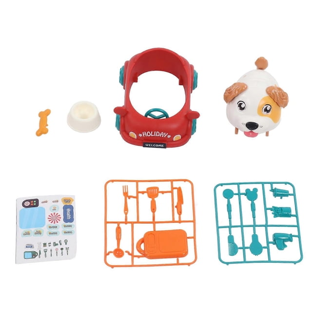 Electric Dog Toy Voice Control Educational Battery Powered ABS Smart Sensing Walking Dog for Above 3 Years Old