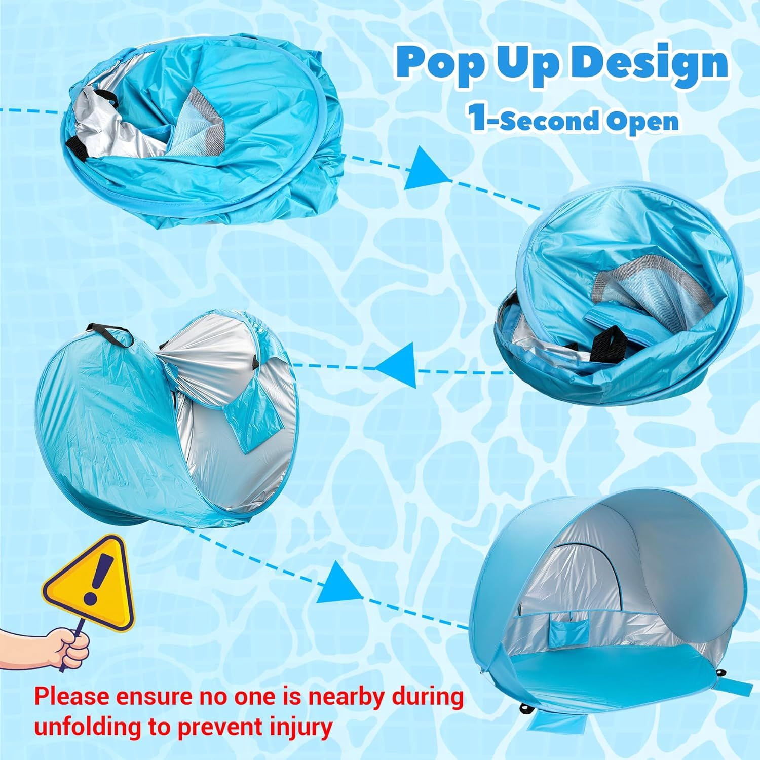 Baby Beach Tent Pop Up Baby Tent with UV Protection, Portable Infant Shade Canopy, Must-Have Beach Baby Essentials