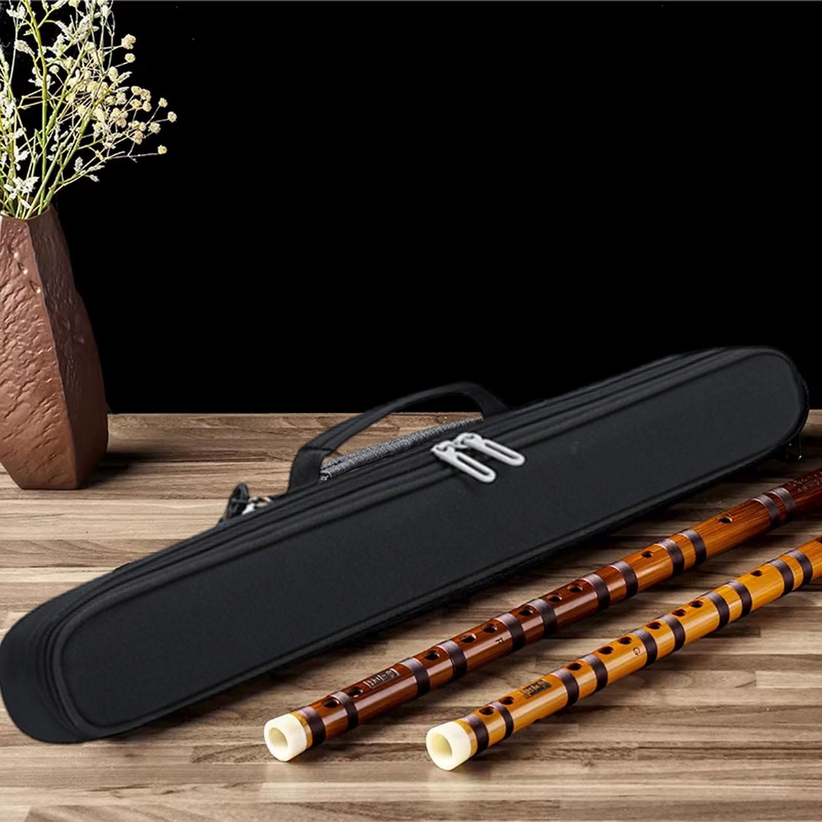 LeeQinersw Flute Carrying Case Carrying Pouch Gift Lightweight Bamboo Flute Storage Bag Black