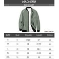 thumbnail image 7 of Men's Lightweight Bomber Jacket Causal Fashion Flight Windbreaker Jacket Olive Green Size 2XL, 7 of 7