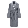 thumbnail image 5 of HUANBAI Winter Long Sleeve Kimono Robe With Belt And Pockets Cozy Loungewear For Home Soft Warm Bathrobe Housewear Attire Women's Nightgown, 5 of 5