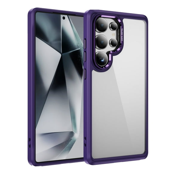 for Samsung Galaxy S23 Ultra Clear Case, [Anti-Yellowing] [Military-Grade Drop Protection] Transparent Slim Anti-Scratch Phone Case for Samsung Galaxy S23 Ultra Shockproof Bumper Cover, Purple