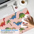 thumbnail image 4 of Long Mouse Pads for Desk,Pink Dinosaur and Rainbow Pattern Desk Mats on Top Of Desks, Desk Mouse Pad Extra Large with 3mm Non-Slip Base and Stitched Edge for Gaming,Office,Work,Home 31.5"x11.8", 4 of 6