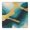 Blue and Gold, variant on Teal and Gold Marble Splatter Pattern Square Fitted Tablecloth with Elastic Edge,Square Table Cover,Washable Elastic Table Cover for Home Kitchen Party Decor 34"x34"