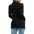 thumbnail image 4 of Sevevn Fashion Women's Casual Long Sleeve Solid Pocket Ladies Tops Blouse Coat Outwear Jacket Rollbacks, 4 of 7