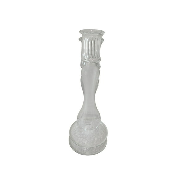 BIDK Home Pillar Glass Candle Holder  - 7.5" - Clear