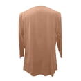 thumbnail image 7 of Bmisegm 3/4 Sleeve Tops For Women V Neck T Shirt Casual Blouse Daily Wear Tops Womens Tops Khaki_002 XXL, 7 of 7