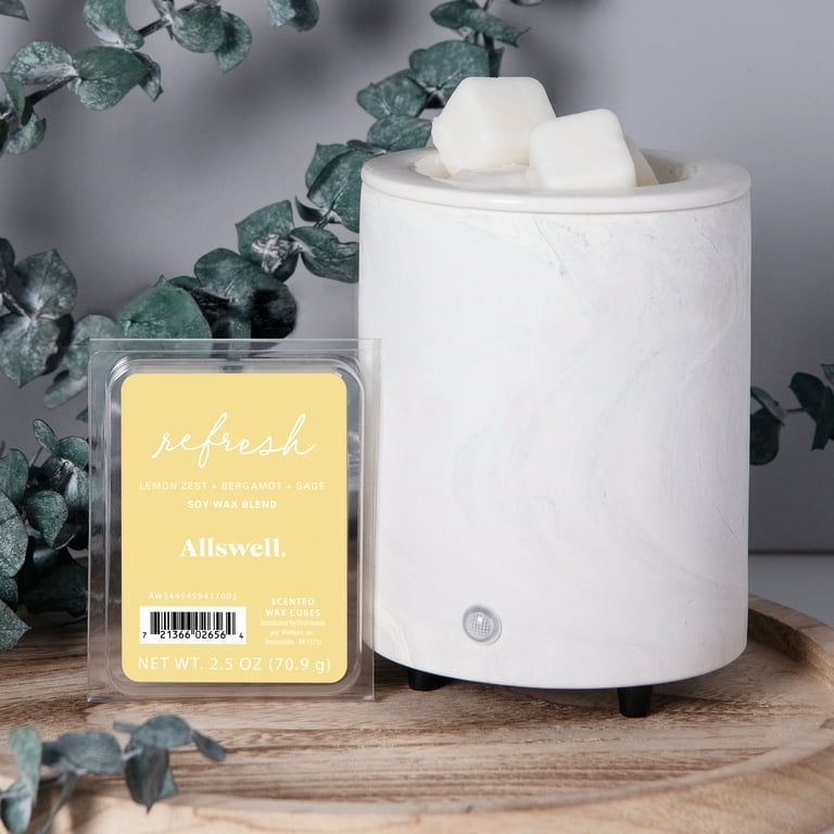 Allswell Wax Melts Refresh 6-Cube Lemon Zest Bergamot Sage Scent