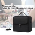 thumbnail image 3 of Maleta para maquillaje,cosmetiquera grande,estuche de maquillaje profesional,neceser maquillaje,caja de maquillaje,Estuche Organizador Belleza,Estuche de maquillaje portátil,impermeable,(negro), 3 of 7