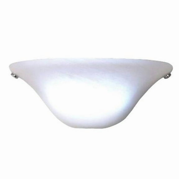 Frosted Marble Glass Half Moon Sconce - 3D Backplate