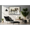 thumbnail image 3 of Farmhouse Horse Oil Painting Brown Vintage Horse Canvas Art Framed Horse Pictures Wall Art For Livingroom Bedroom Office, 3 of 7