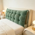 thumbnail image 2 of Headboard Backrest Pillow Long Wedge for Daybed Couch Support - Soft Chenille Reading Bolster Pillow for Bed, Sofa, Floor, and Travel Comfort, 2 of 4