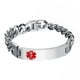 thumbnail image 1 of de brazalete de brazalete de identificación de cadena de material acero inoxidable, 1 of 6