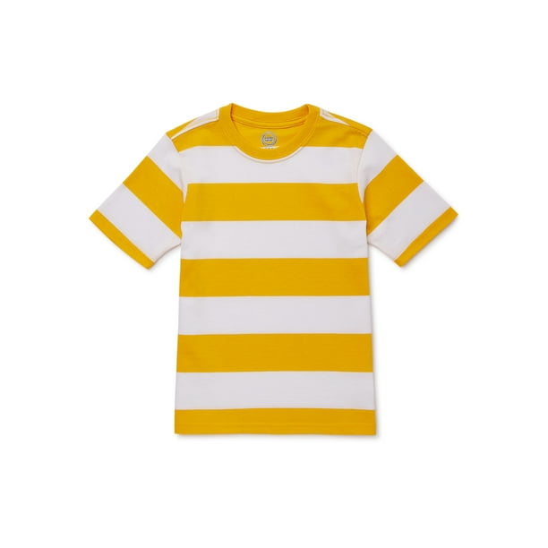 Wonder Nation Boys Short Sleeve Striped T-Shirt, Sizes 4-18 & Husky ...
