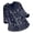 Navy, variant on Womens Athletic Tops Women's Loose Casual Cat Print V-Neck Blouse Long Sleeve Button Top Shirt Blue S