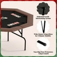 thumbnail image 3 of Yiwa Table de Poker Octogonale pour 8 Joueurs, Table de Jeu Texas Holdem Pliable de 47 Pouces avec Porte-Gobelets, Conception Portable avec Rails Rembourrés Résistants à l'Eau, 3 of 8