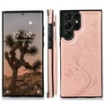 thumbnail image 2 of Dteck Case Compatible with Samsung Galaxy S25 Ultra,Magnetic Clasp Leather Wallet with Card Slot Butterfly Embossing Case Flip Kickstand Protective Phone Cover for Galaxy S25 Ultra,Rosegold, 2 of 6