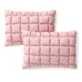 thumbnail image 5 of Mainstays Kids Pink Solid Puffy Comforter Set, Full/Queen, 3 Pieces, 5 of 9