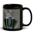 thumbnail image 2 of Surprised Kitten ! Black Glossy Mug, 2 of 3