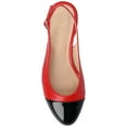thumbnail image 4 of Journee Womens Sammie Sling Back Cap Toe Block Heel Pumps, Widths Available, 4 of 10