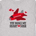 thumbnail image 4 of Inktastic Valentines Day Airplane Hearts Boys or Girls Long Sleeve Toddler T-Shirt, 4 of 5