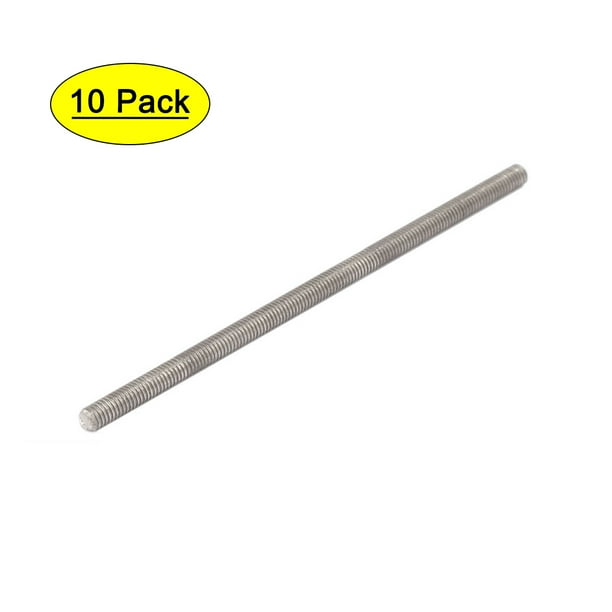 M3 x 70mm 0.5mm Pitch 304 Stainless Steel Fully Threaded Rods Silver