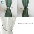 thumbnail image 6 of Deago 2 Pairs Curtain Ropes Tiebacks Decorative Handmade Tie Backs Curtain Holdbacks Holders Cord with 4 Metal Screw Hooks for Window Sheer Drapes Indoor Outdoor, Gray, 6 of 7