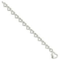 thumbnail image 2 of FJC Finejewelers Sterling Silver 7.5inch Polished Fancy Heart Link Bracelet, 2 of 5