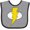 Heather and Black, variant on Inktastic Superhero Baby Lightening Bolt Boys or Girls Baby Bib