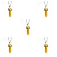 thumbnail image 2 of maskred Hexagon Column Charm Findings Handmade Holiday Hanging Pendants Crystal Necklace Earring Keychains Decorations Yellow 5Set, 2 of 6