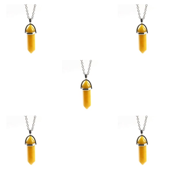 Minnieouse Hexágono columna encanto exquisito mujeres hombres hacer hallazgos colgantes colgantes cristal encantos DIY collar amarillo Type2 NO2 Minnieouse CBP468212