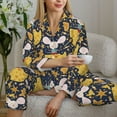 thumbnail image 4 of Wukai Mouse Cheese Print Women's Pajama Set - Soft Long Sleeve Sleepwear for Comfort and Style-Medium, 4 of 9