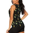 thumbnail image 3 of Uemuo Bee Floral Pattern Workout Tank Tops for Women Breathable Moisture-wicking tank top Sleeveless Running Loose Fit Yoga Tops Active Shirts Sports Gym Exercise, 3 of 9