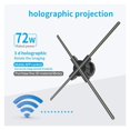 thumbnail image 2 of Light Up Your Brand  45CM 3D Hologram Fan with Remote Control for Stunning Ad Displays! ,Versatile Design, 2 of 6