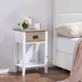 thumbnail image 3 of VECELO Set of 2 Nightstand with 1-Drawer, Wooden End Side Table for Living Room/Bedroom/Office, Oak, 3 of 9