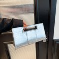 thumbnail image 3 of Bolso Clutch Mujer Pequeño Con Asa Dorada Y (Plata), 3 of 9